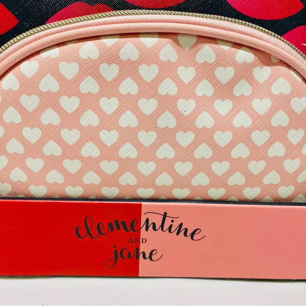 Clementine & Jane 2-piece Cosmetic Bag Set, NWT